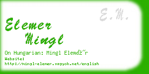 elemer mingl business card